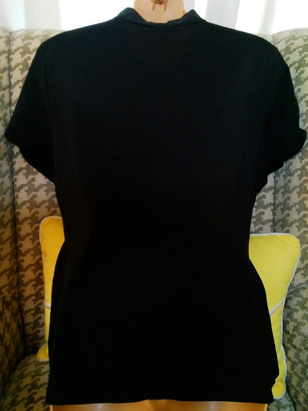 CALVIN KLEIN BLACK BLOUSE SIZE MED GOOD CONDITION - Picture 2 of 4